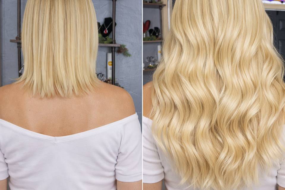 Hair Extensions Before & After