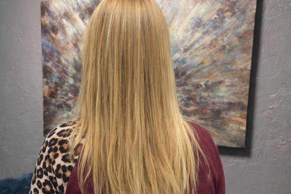 Hair Extensions Before