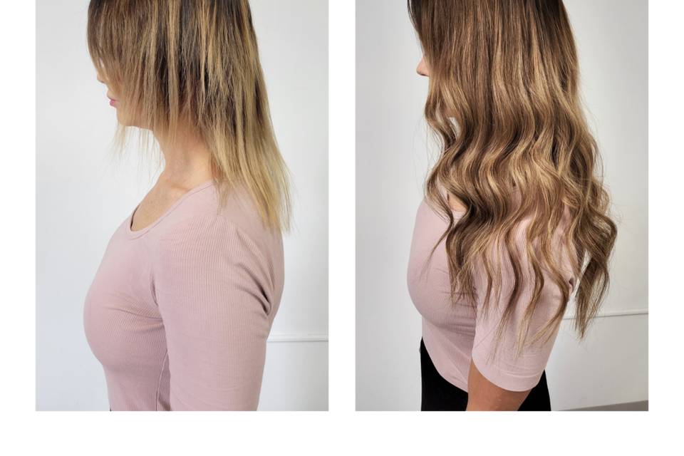 Hair Extensions Before & After