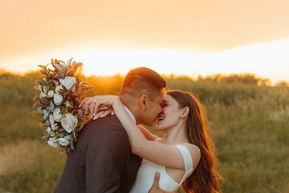 Prairie sunset elopement