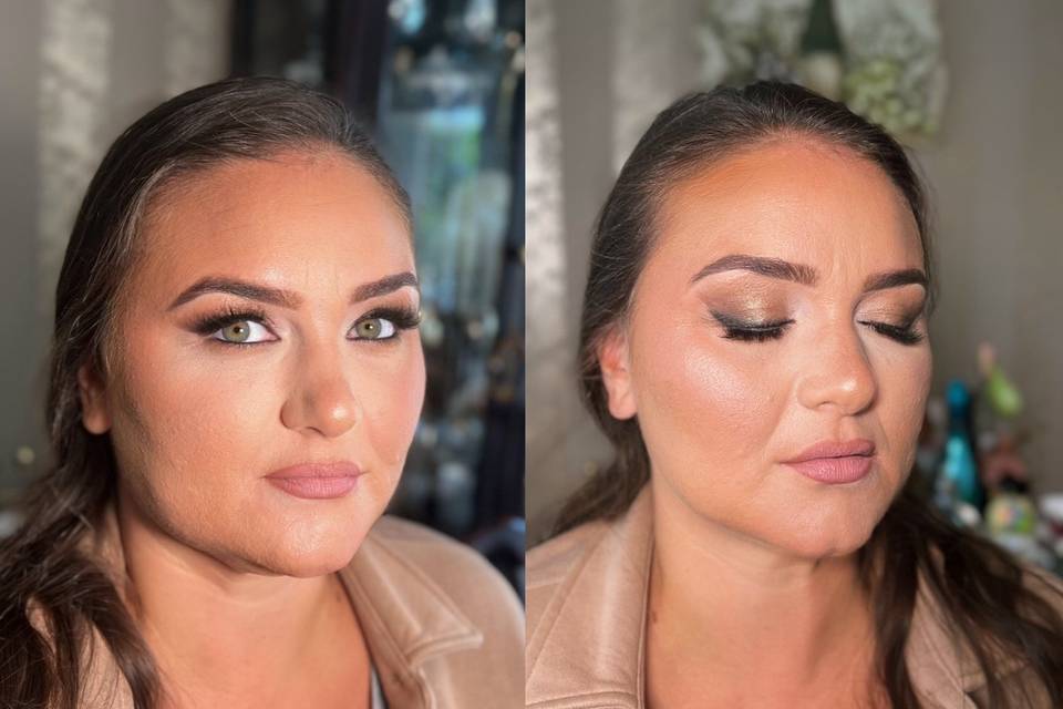 Cool toned soft glam.