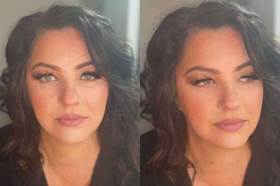 Nude eyes and lips.