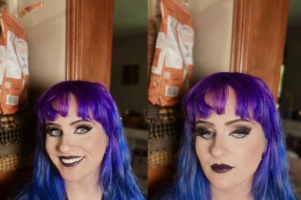 Dark lips+ Liner.