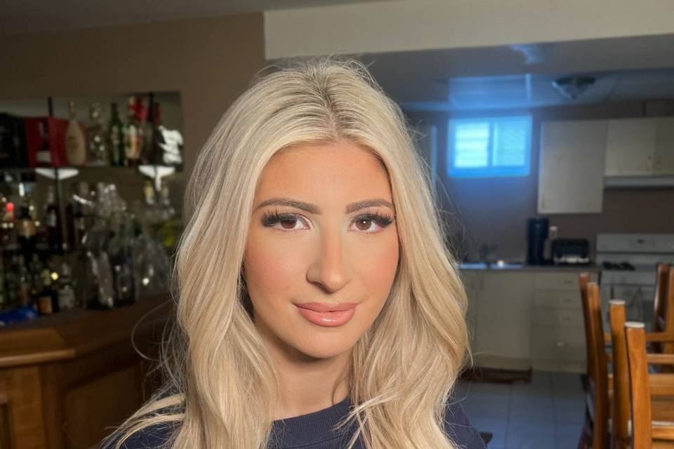 Sun kissed look.