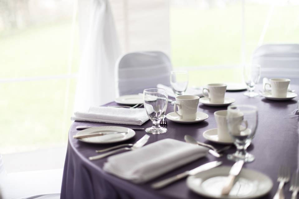 Tent Wedding -table setting