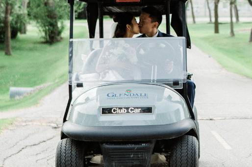 Golf Cart & Couple