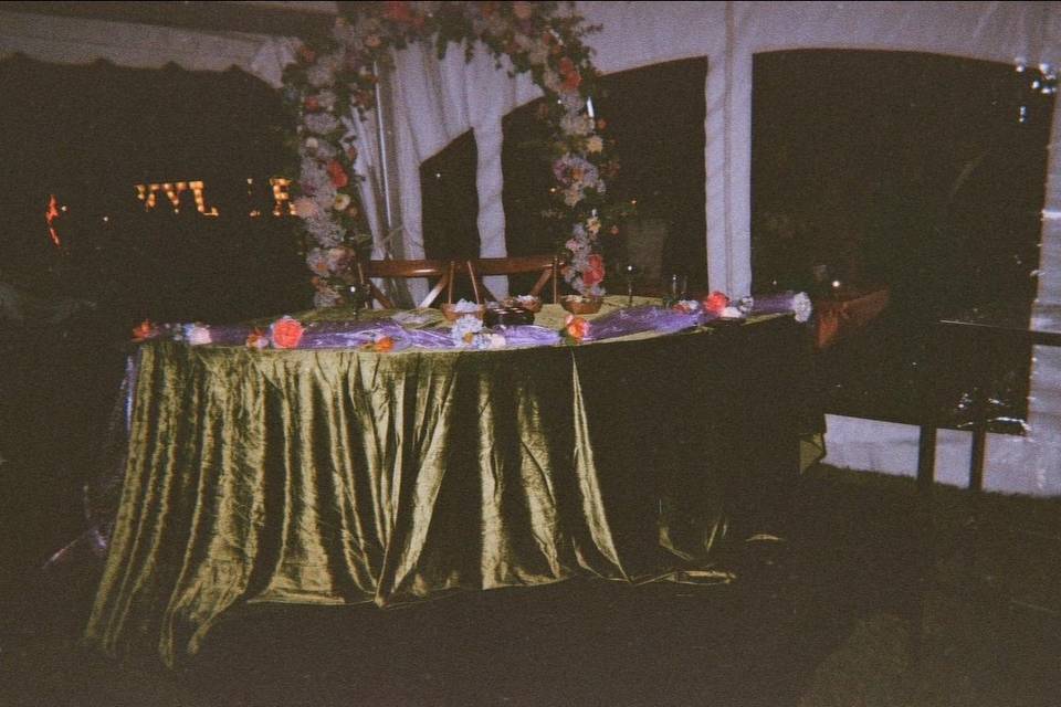 Sweet heart table
