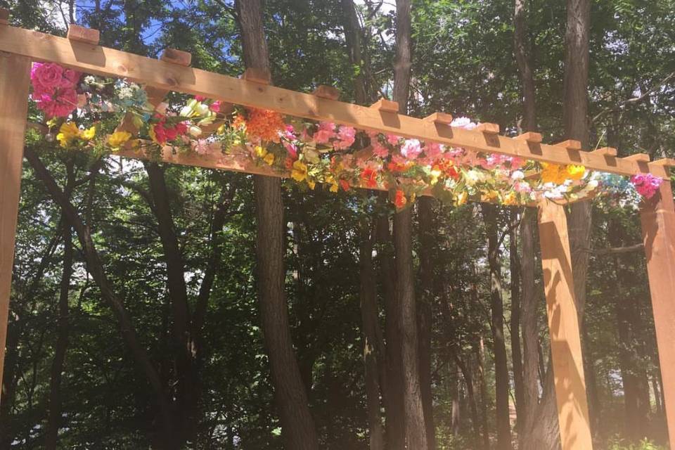 DIY flowers arch