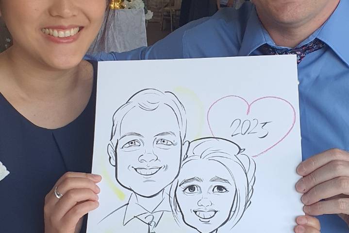 Guest drawing from wedding