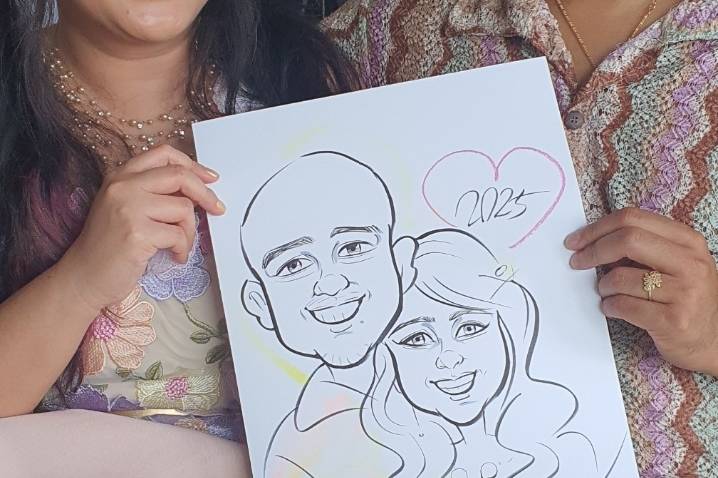 Guest drawing from wedding