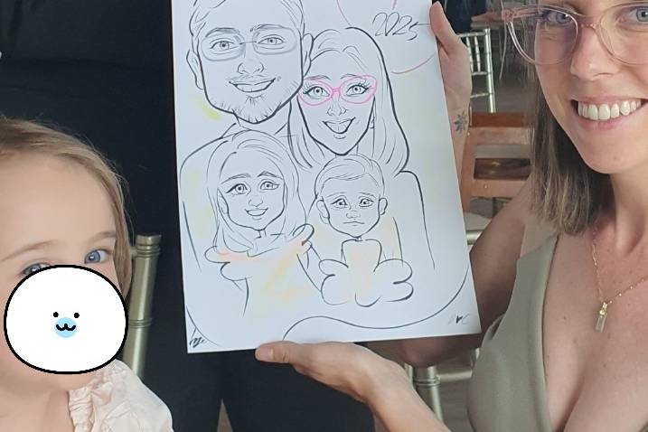 Guest drawing from wedding