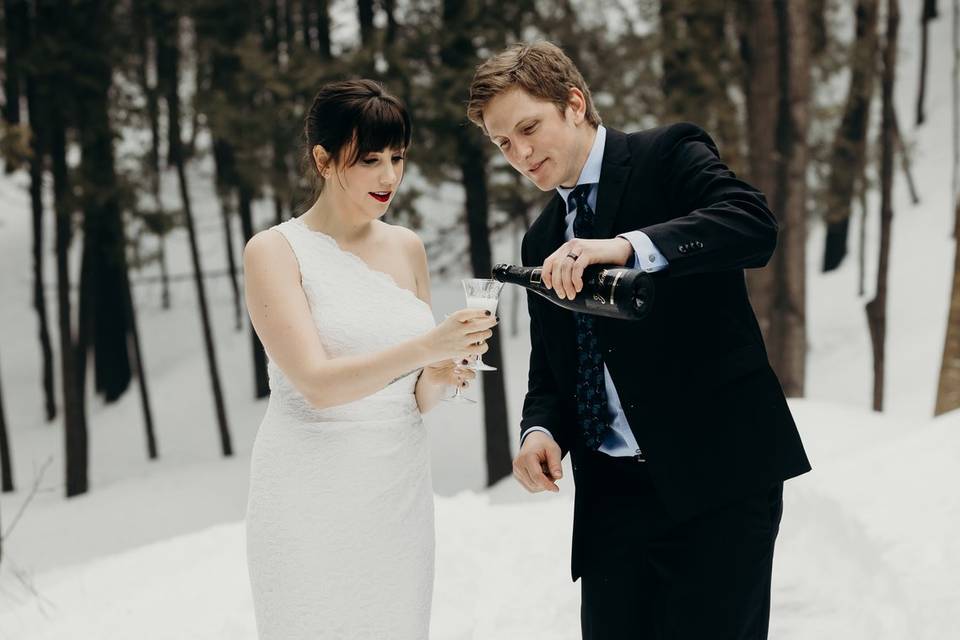 Winter elopement