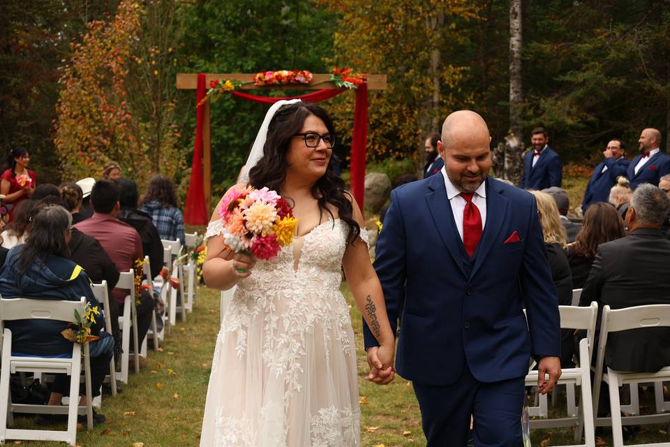 Walking down the isle