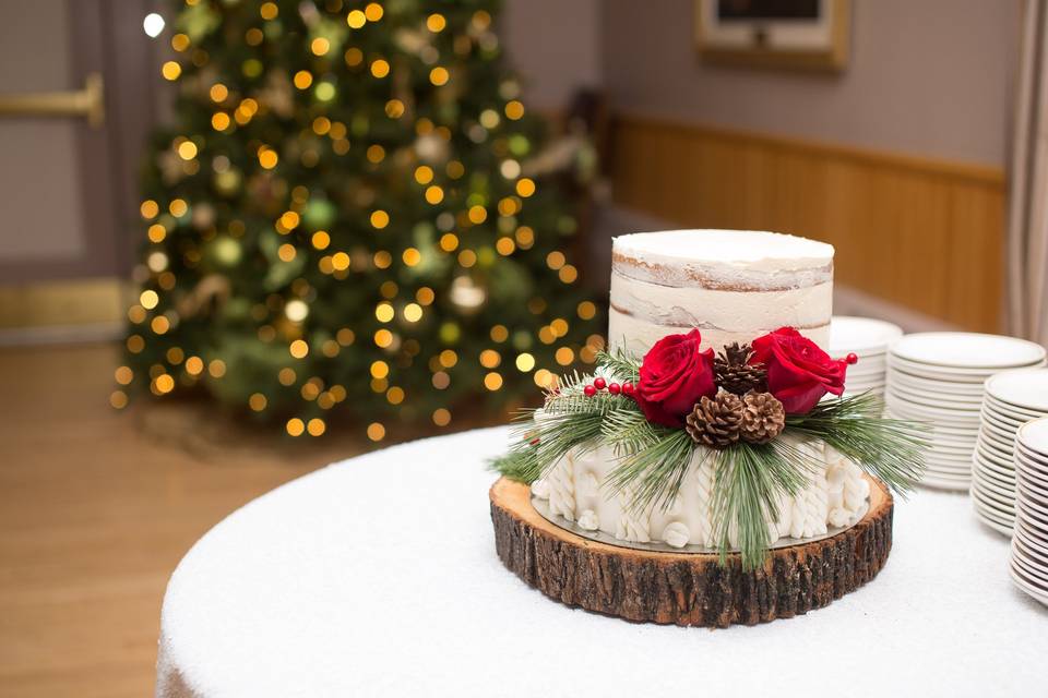Christmas themed Wedding Cake