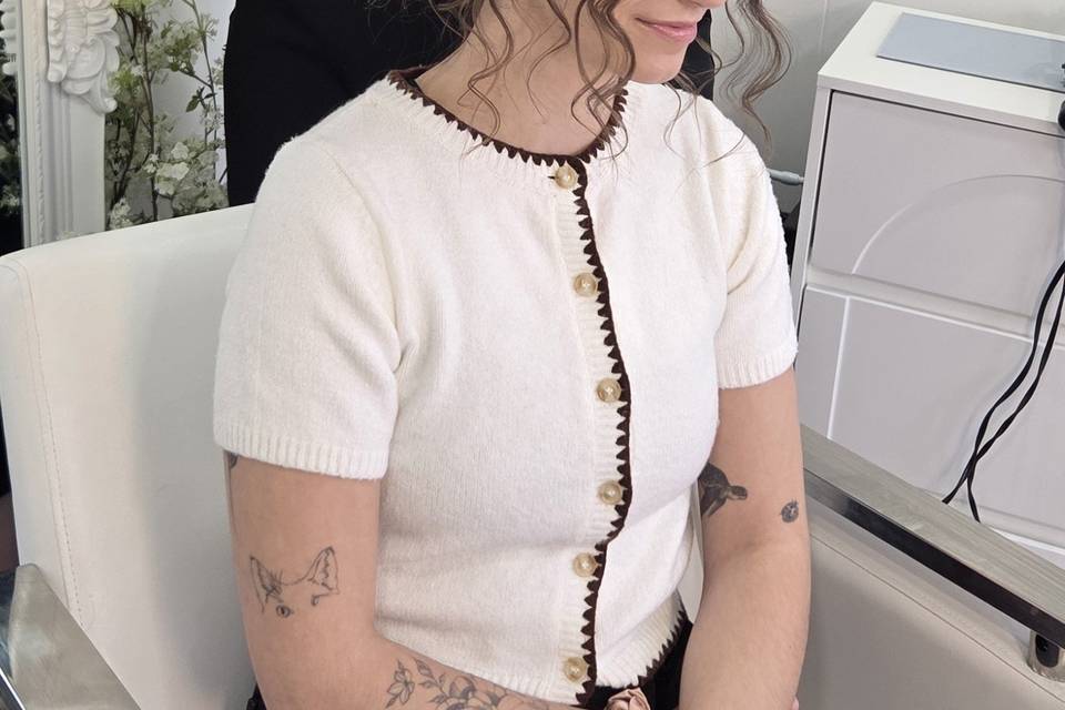 Low Bun with Natural Curls