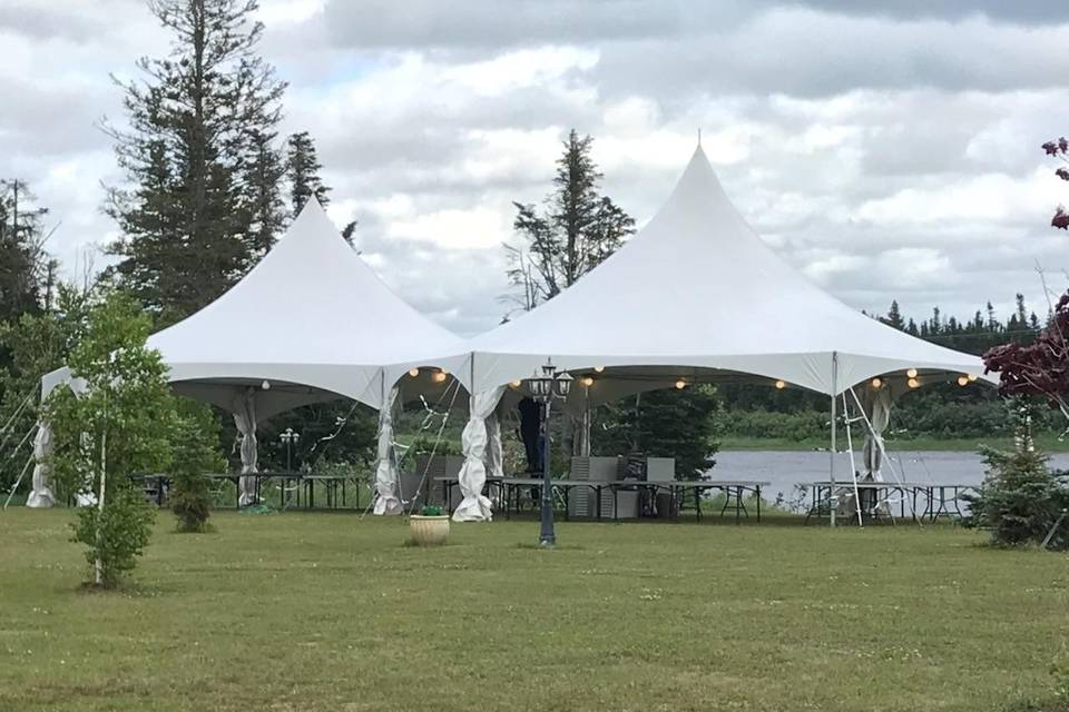 Two 35' x 40' Hexagon Tents