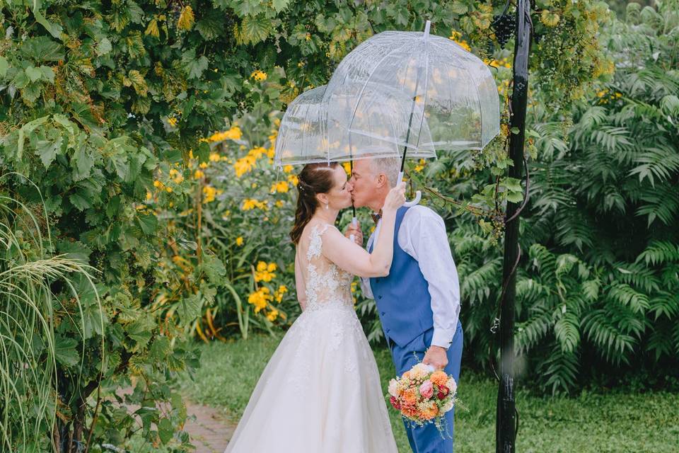 Wedding day couple portrait