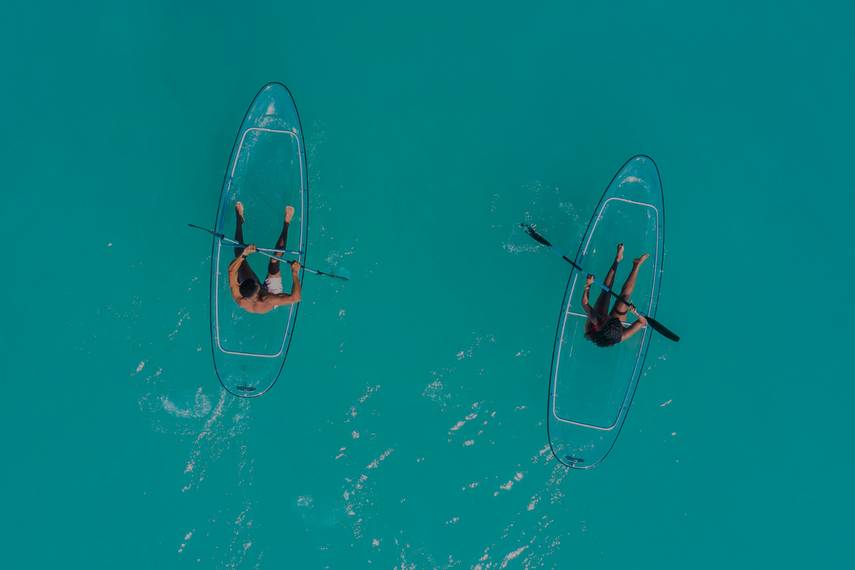 Couples kayaking