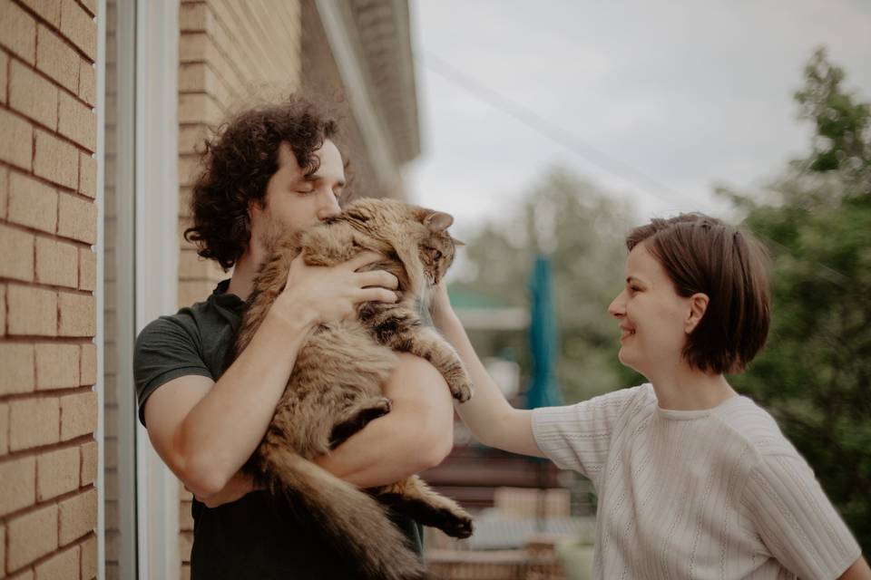 Anniversary with their fluffy