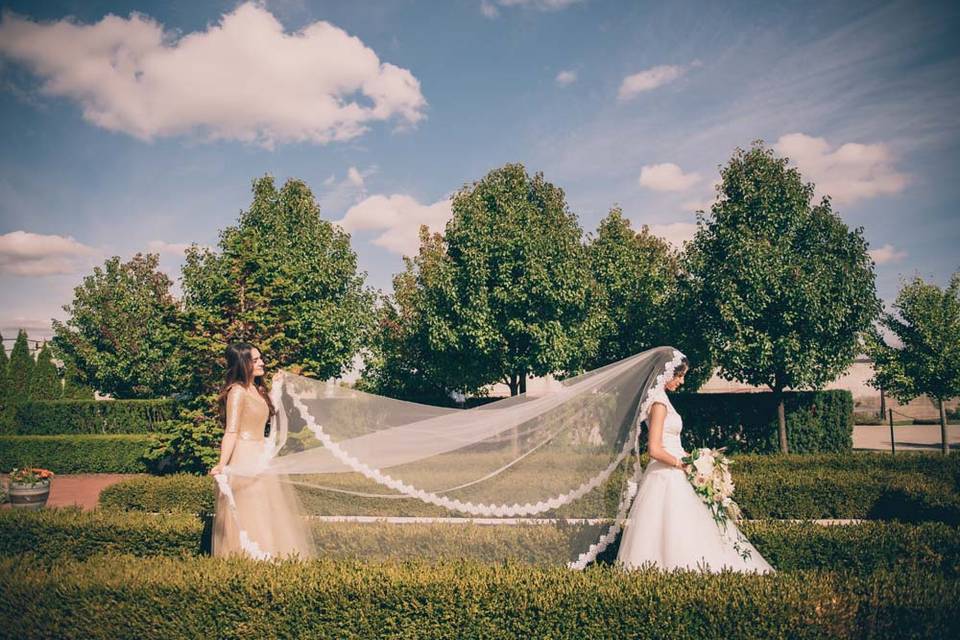 Bridal Party on the patio