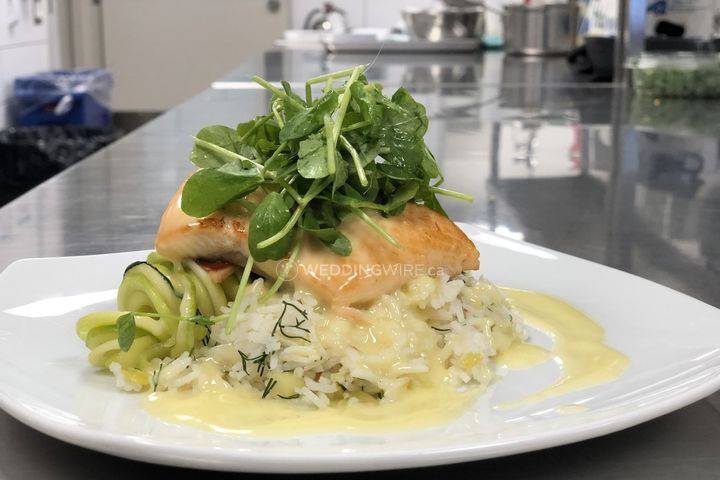 Salmon and Sauce Beurre Blanc