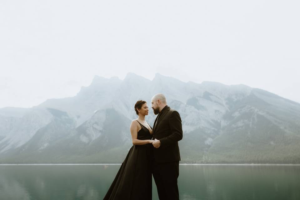 Lakeside Banff elopement