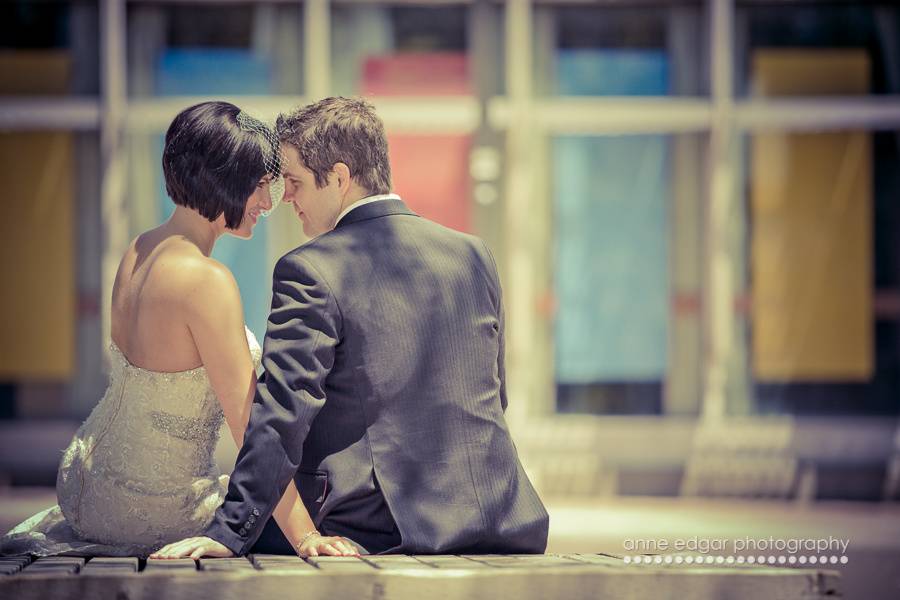 Bride and groom at UofG