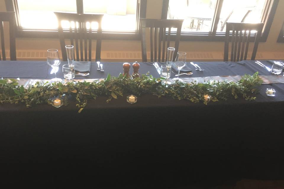 Front view Head Table