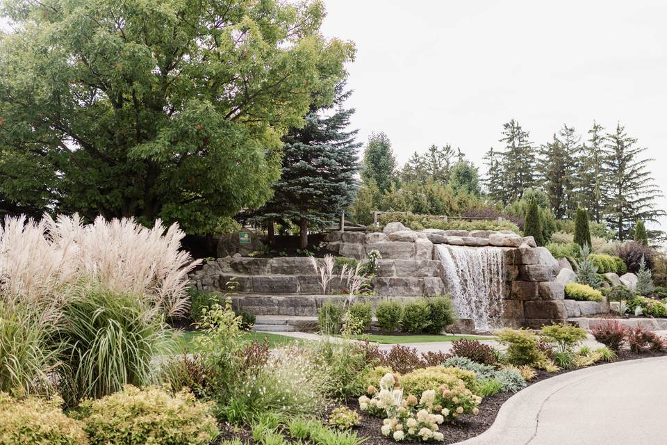 Gardens & waterfall