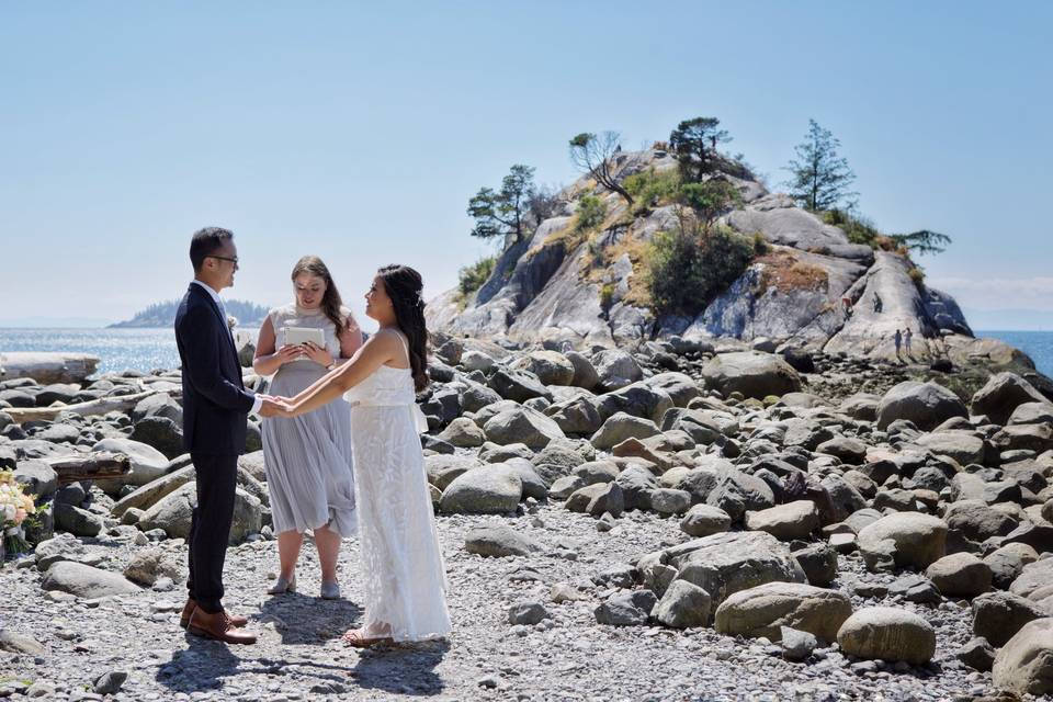 Ceremony on a beach