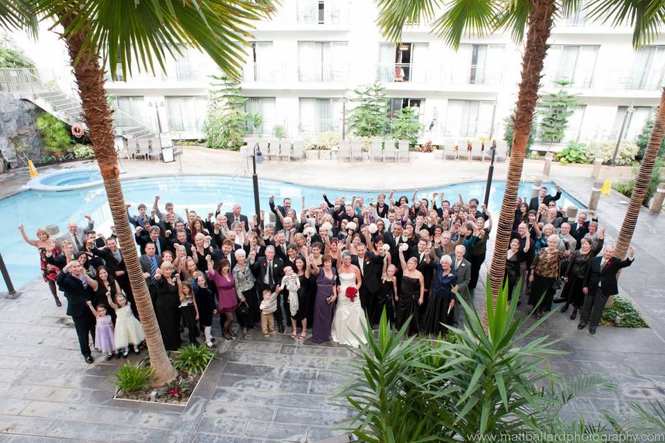 Group photo pool deck