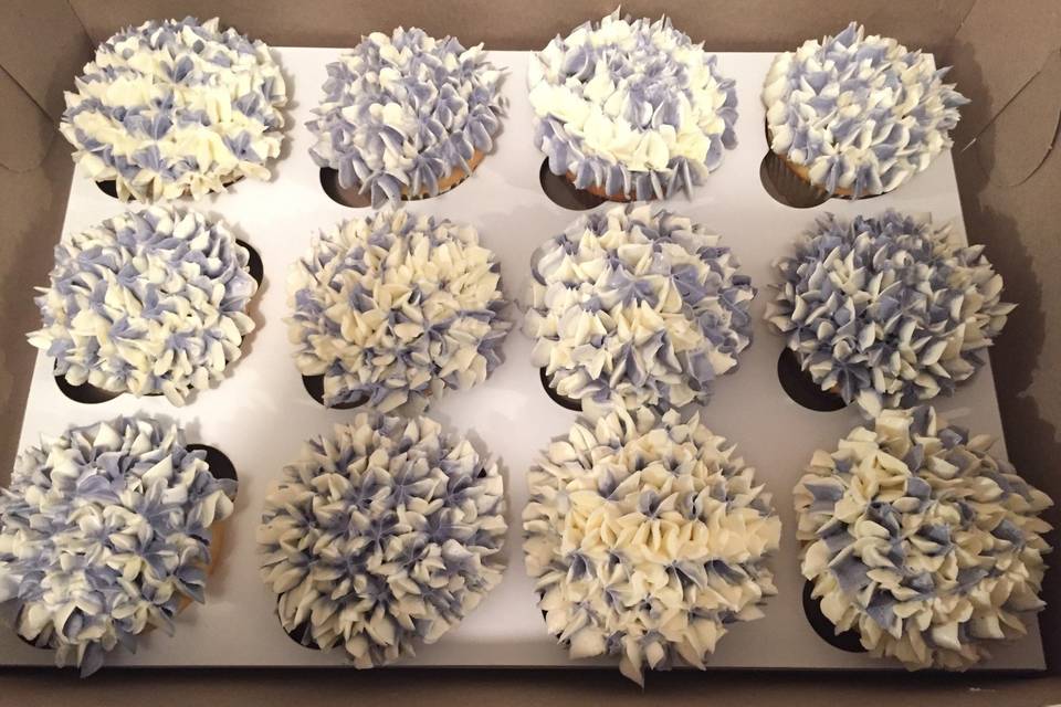 Hydranga cupcakes
