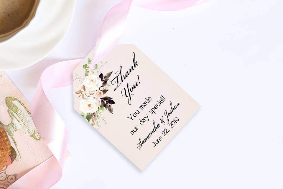 Blush Favor Tags