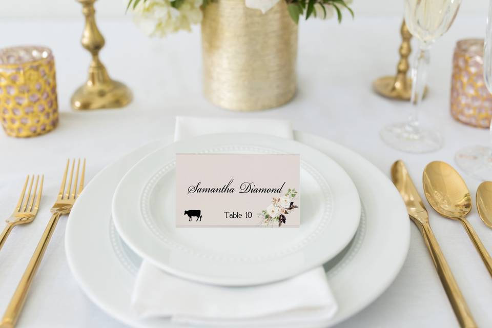 Blush Place cards