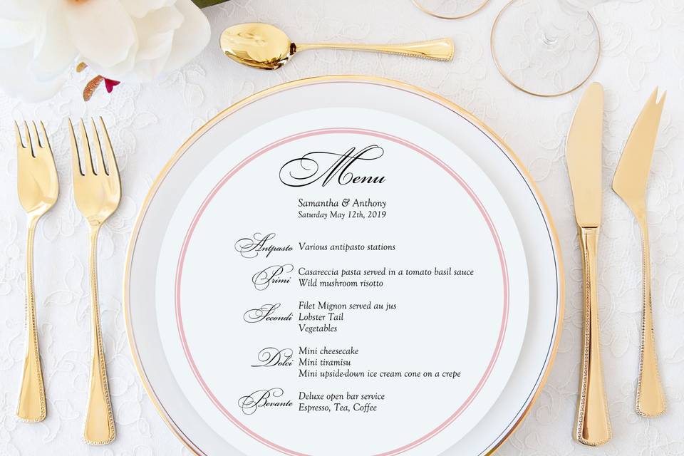 Round Menu Cards