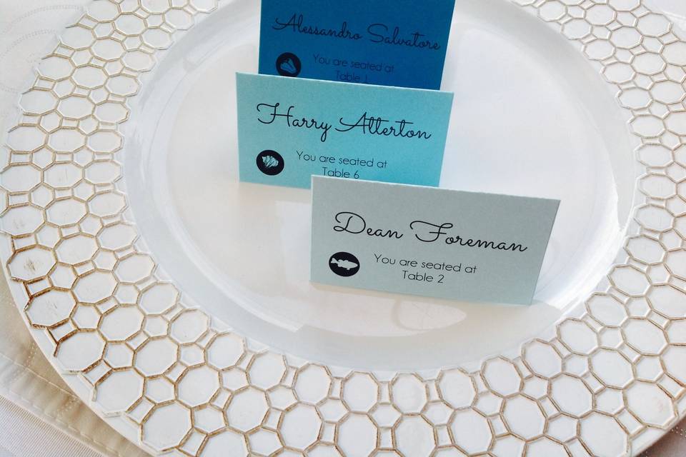 Ombre place cards