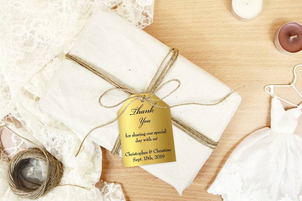 Gold Glitter Place Cards