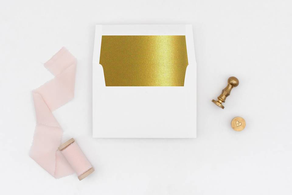 Gold Glitter Envelope Liner