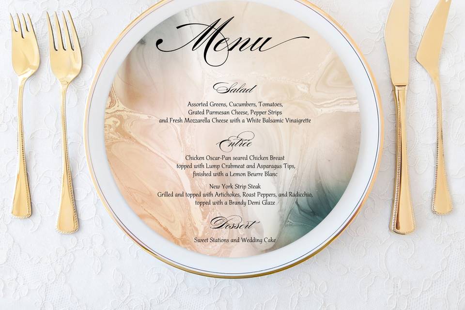 Marble Menu Cards