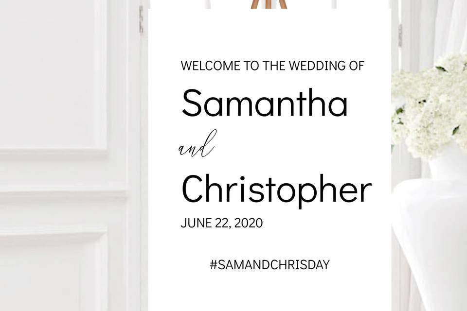 Minimalist Wedding Signs