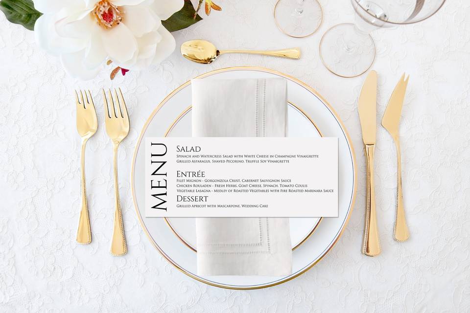 Marble Menu Cards