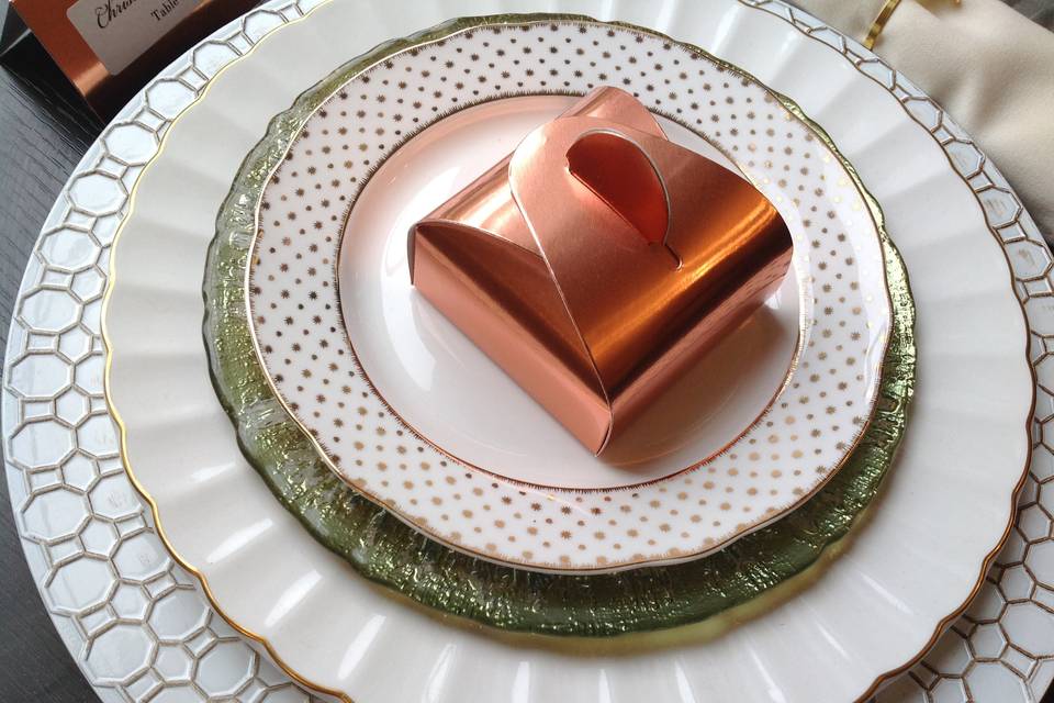 Rose Gold Favour Boxes