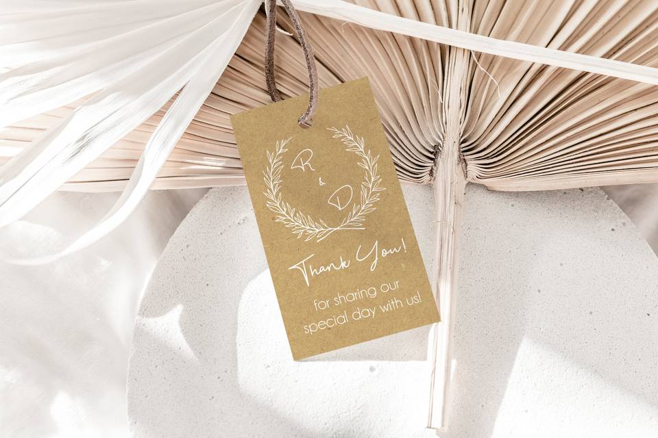 Elegant Wedding Favor Tags