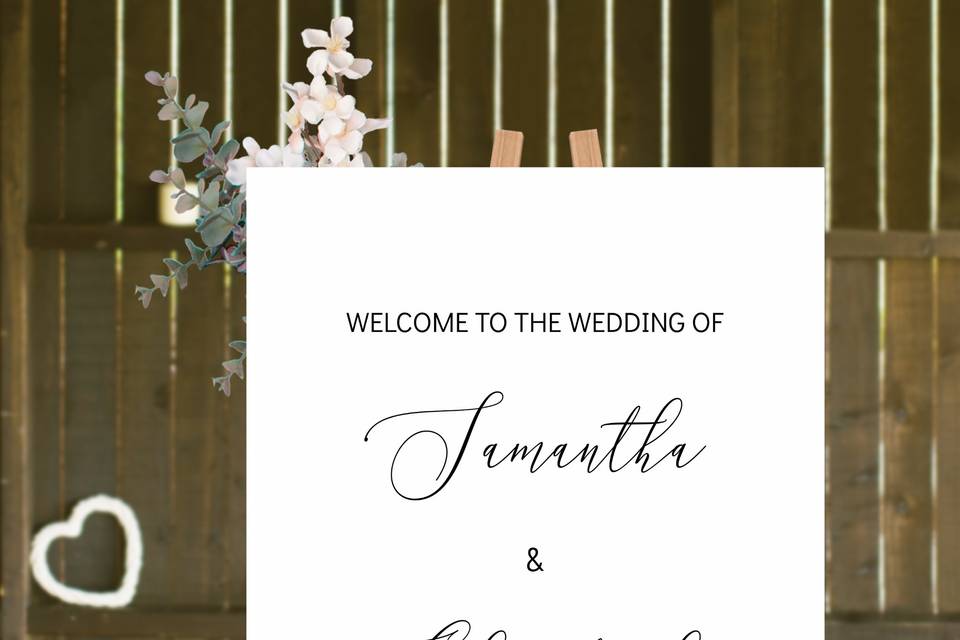 Minimalist Wedding Signs