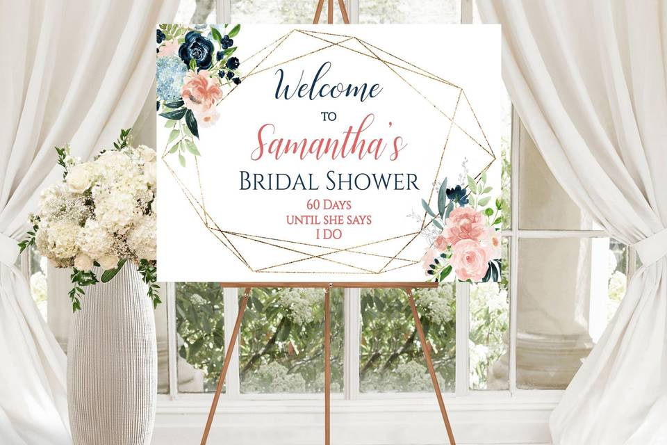 Bridal Shower Welcome Sign