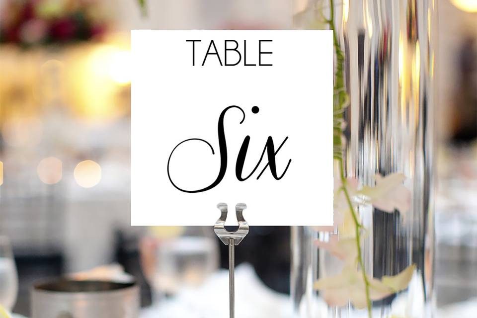 Table Numbers