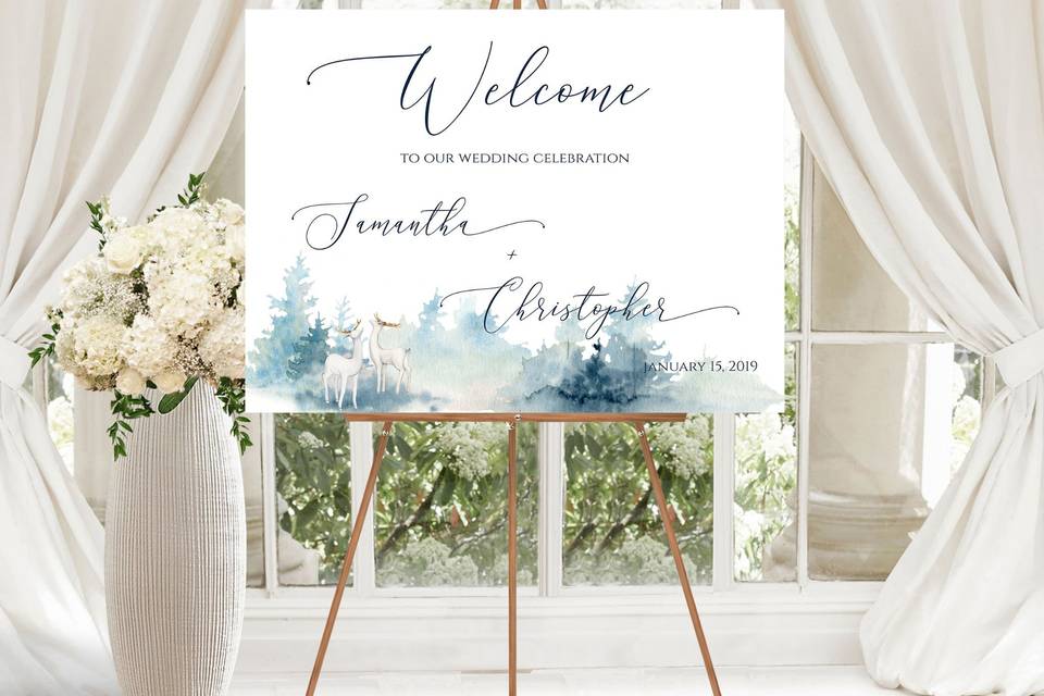 Wedding Welcome Sign