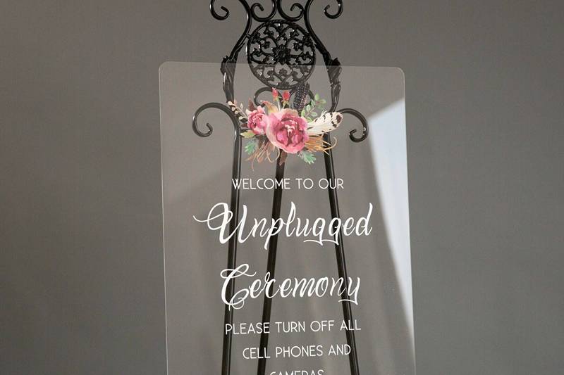 Unplugged Ceremony Sign