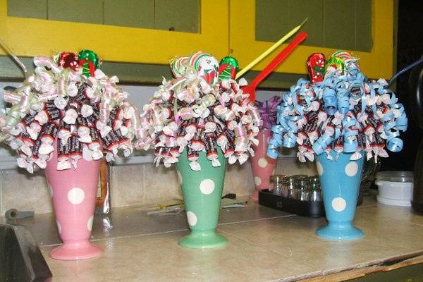 Diva-licious candy bouquets and buffets