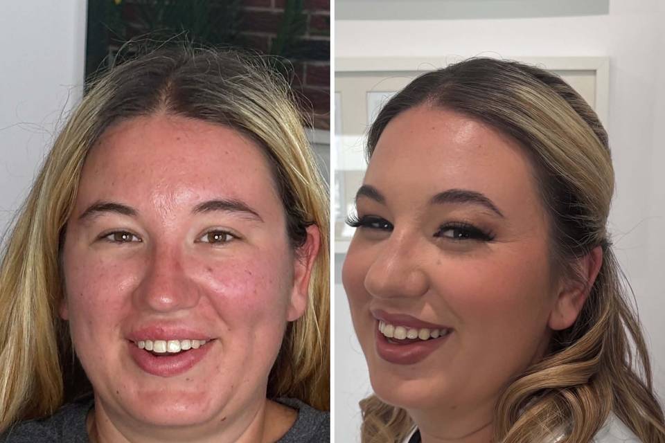 Before and After Hair & Makeup